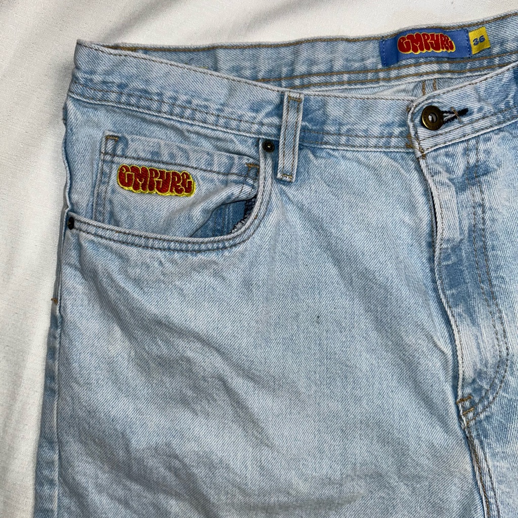 Empire Light Wash Denim Shorts Y2k Streetwear Skater Size 36